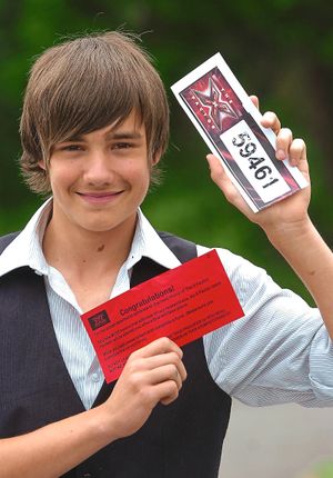 Liam Payne, aged 14