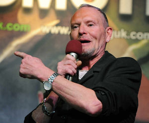 Gascoigne on stage at Wolverhampton Civic Hall