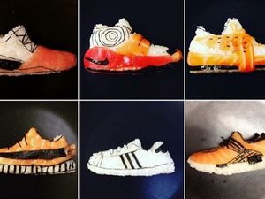 Supporting image for story: This chef creates incredible replicas of sportsmen, film stars and shoes out of sushi