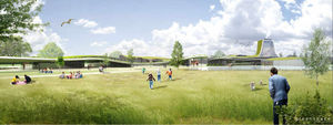 An artist's impression of the site