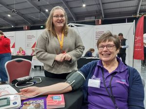 Katie Aldridge, left, with Kathy Cogings of Telford & Wrekin Council's blood pressure project. Picture: LDRS