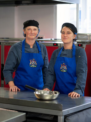 Amanda Owens (left) and Yasmin Hoggett who competed in the 2025 NHS Chef of the Year competition. Picture: RJAH
