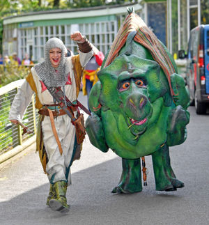 St George's Day celebrations at Dudley Castle, George and the dragon entertained the crowds