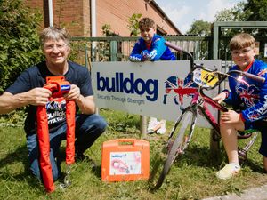 Supporting image for story: Shropshire security firm launches new bike lock as their BMX race team gets back on track