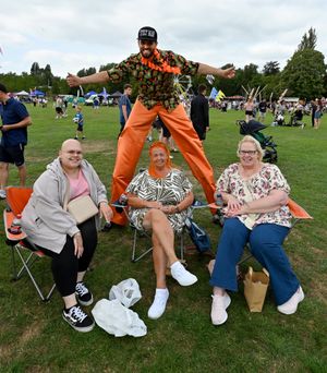 CANNOCK COPYRIGHT NATIONAL WORLD TIM THURSFIELD -09/08/25Hednesford Festival at Hednesford Park.
Stilt Man made an appearance to welcome visitors to the event.