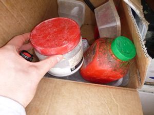 Dirty food containers found by environmental health officers. Photo: Walsall Council