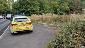 The scene off Tame Road in Oldbury