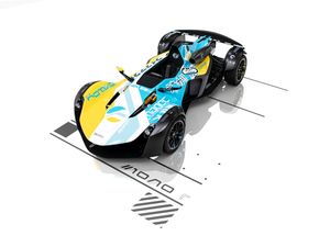 Supporting image for story: First BAC Mono R delivered in classic WipEout gaming livery