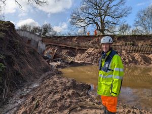 Supporting image for story: I went behind the scenes at the Whitchurch canal collapse site to see how work is progressing two months after major incident