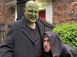 Supporting image for story: Watch: Frankenstein's Monster rampages through streets of Bridgnorth