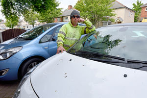 Stuart Ingram is fed up with the constant bird muck on his cars and says he wants the council to help properly with the trees