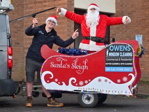 Supporting image for story: 'We do it for the smiles': Wolverhampton Window cleaner trades van for a sleigh as he raises money for New Cross Hosptial's Children's Ward