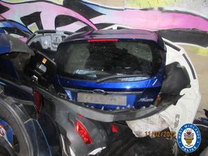 Supporting image for story: Car parts, cannabis and cloned plates found at Black Country chop shop