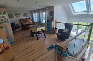 The upper floor can be adapted for a variety of uses