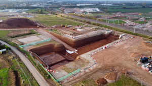 The HS2 project off Capper Lane, Lichfield 