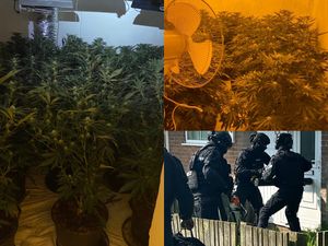 Supporting image for story: Police bash down a door as they execute drugs warrants in Telford