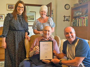 Supporting image for story: Mid Wales farmer collects deserved award - eight years late