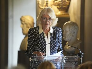 Supporting image for story: Queen jokes about Pride And Prejudice lake scene during literary festival