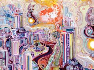 Supporting image for story: This bizarre dream about a sun-thieving cat has been turned into a wondrous work of art