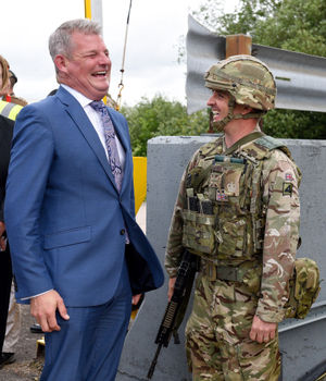 Stuart Andrew during the visit