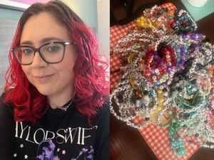 Supporting image for story: Swiftie makes 120 friendship bracelets for Edinburgh concert to trade with fans