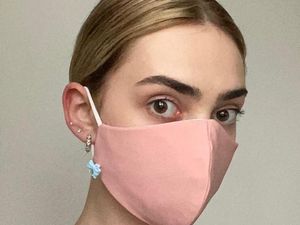 Supporting image for story: Shropshire boutique and royal fashion designer launch masks with style