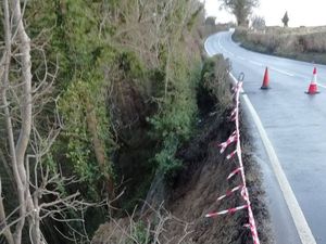 Supporting image for story: Work to take place to make South Shropshire road next to landslip safer
