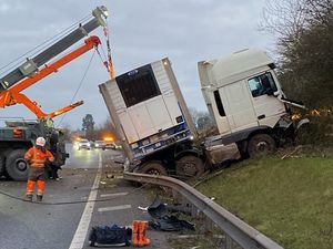Supporting image for story: M5 delays: Crash shuts motorway as lorry and car overturn