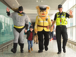 Supporting image for story: Brave Oscar delighted after Batman welcomes him home following cancer treatment 