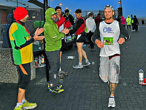 Supporting image for story: Hero soldier completes 100 marathons triumph