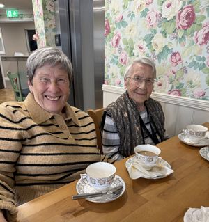 Guests at HC-One’s Littleton Lodge Care Home’s Macmillan coffee morning event