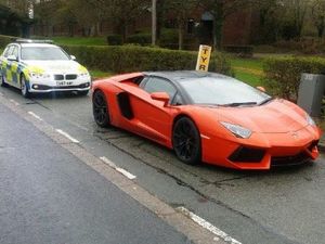 Supporting image for story: First it was six Mercedes, now Lamborghini supercar is stopped in police blitz on driving