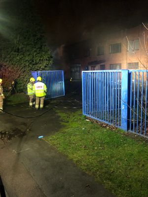 Firefighters at the scene (Image: @WMFSFallingsP)