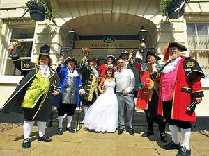 Supporting image for story: Town criers ring in couple's big day