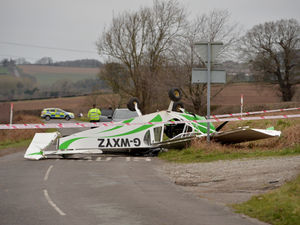 Supporting image for story: Pilot of crashed plane was taken to hospital after emergency landing in Kingswinford