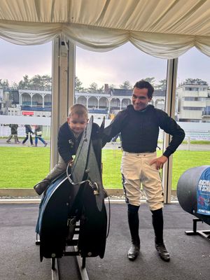 Johnny Burke coaching the next generation of jockeys!