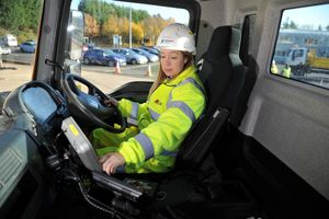 Karen Smith-Storer in the cab