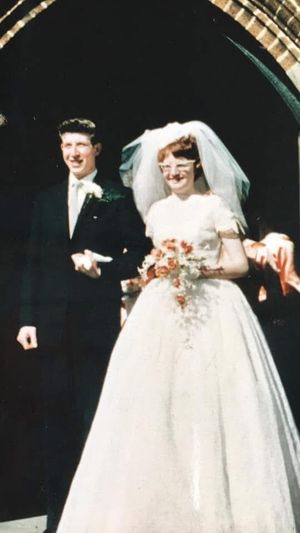 Maureen and terry on their wedding day