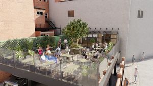  A computer generated image of the what the new beer garden could look like at the site