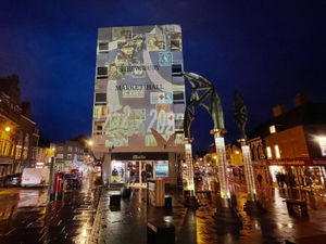 Supporting image for story: Shrewsbury light display celebrating the Queen's 70 years on the throne