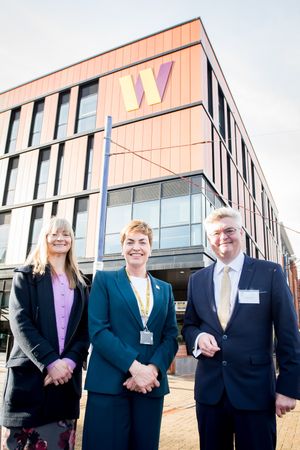 L-R: FBC Manby Bowdler partner Alison Price with Louise Fall, principal and chief executive of Wolverhampton College, and FBC Manby Bowdler senior partner Andrew Wynne
