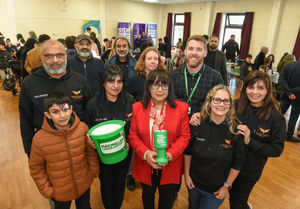 L-R front, Aadam Ali, Alvina Ali, Carmen Watson, Kim Swann, Nicki Kainth / Second row, Sajid Bashir, Christine Chance, John Harrison / Third row, Zahid Ali, Abid Ali

Photo Credits – Visionary Language
