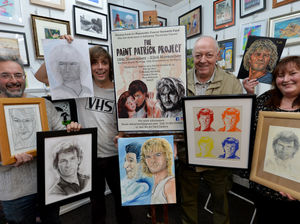 Supporting image for story: Artists have 'time of their lives' painting film star Patrick Swayze