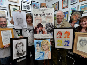 Supporting image for story: Artists have 'time of their lives' painting film star Patrick Swayze