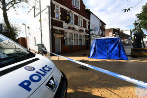 The scene of the fatal stabbing in Bilston last year