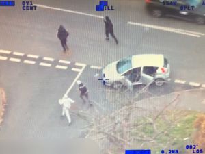 Supporting image for story: Images show drama of high speed police chase in Rowley Regis as four arrested