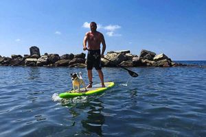 Skipper and Jon show off their skills on water