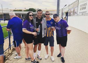 Former Town striker Andy Mangan poses for a snap