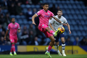 Karlan Grant on the ball for West Brom against Preston (Photo by Adam Fradgley/West Bromwich Albion FC via Getty Images)