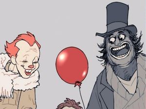 Supporting image for story: The internet decided Pennywise is in a relationship with the Babadook and it’s oddly beautiful